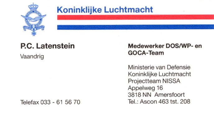 Koninklijke Luchtmacht – visitekaartje